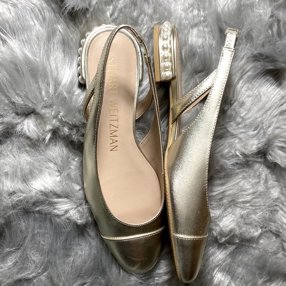 Stuart Weitzman Pearl Slingback Size 7.5 - Picture 3 of 9